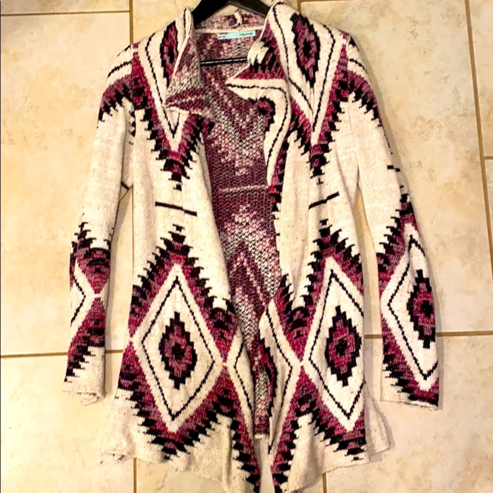 Patterned cardigan sweater